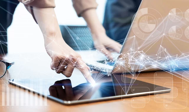 Business and technology concept.
